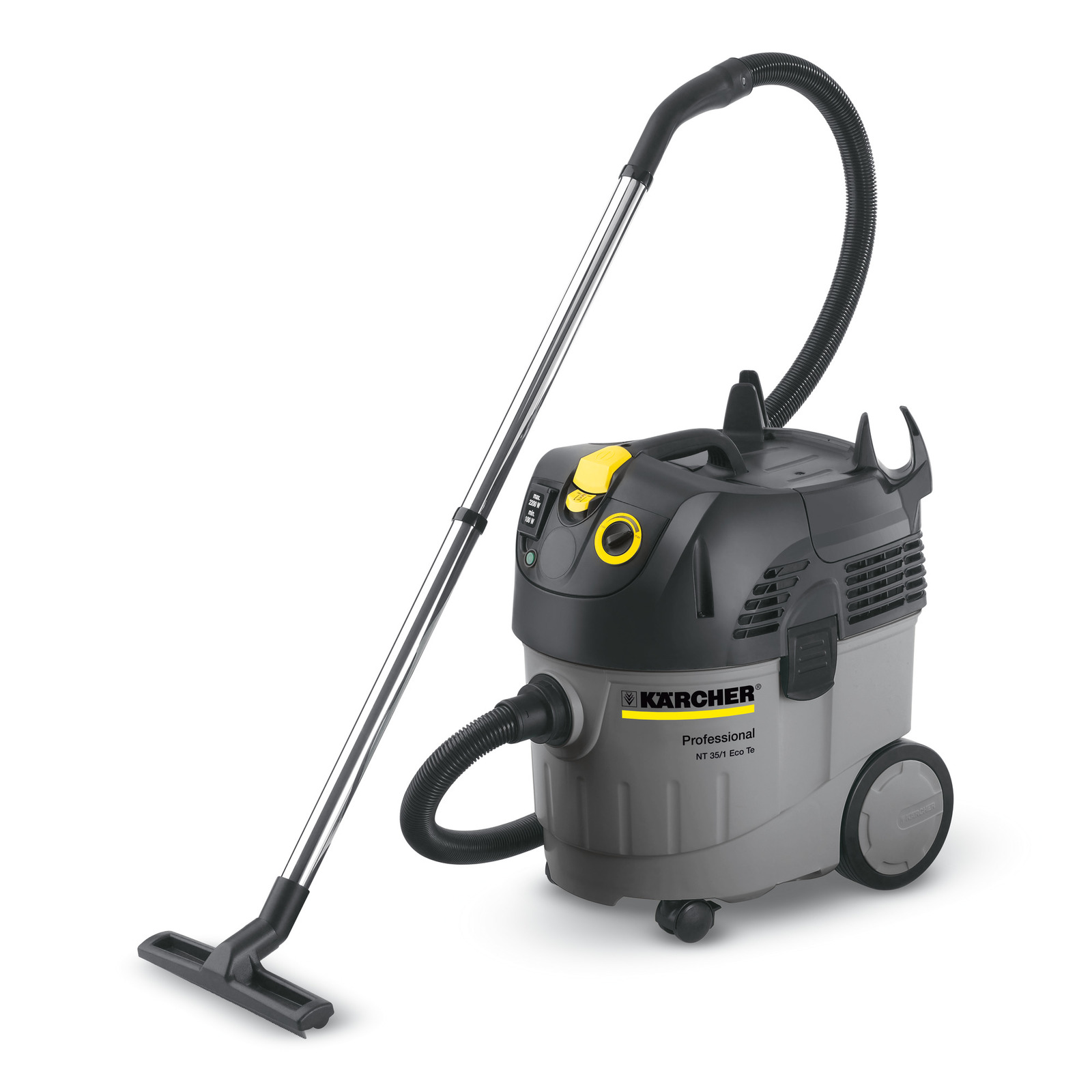 Kärcher NT 35/1 Eco Te professional vacuum cleaner with hose and wand attachment.