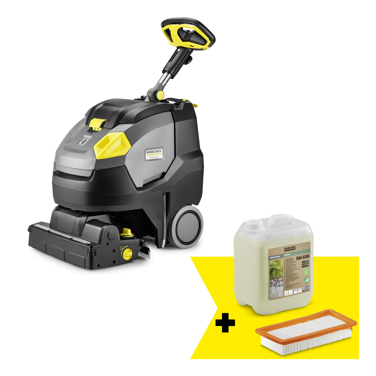 Aspirator Kärcher cu rezervor de detergent și filtru HEPA, pe fundal alb. Aspirator Kärcher cu rezervor de detergent și filtru HEPA, pe fundal alb.