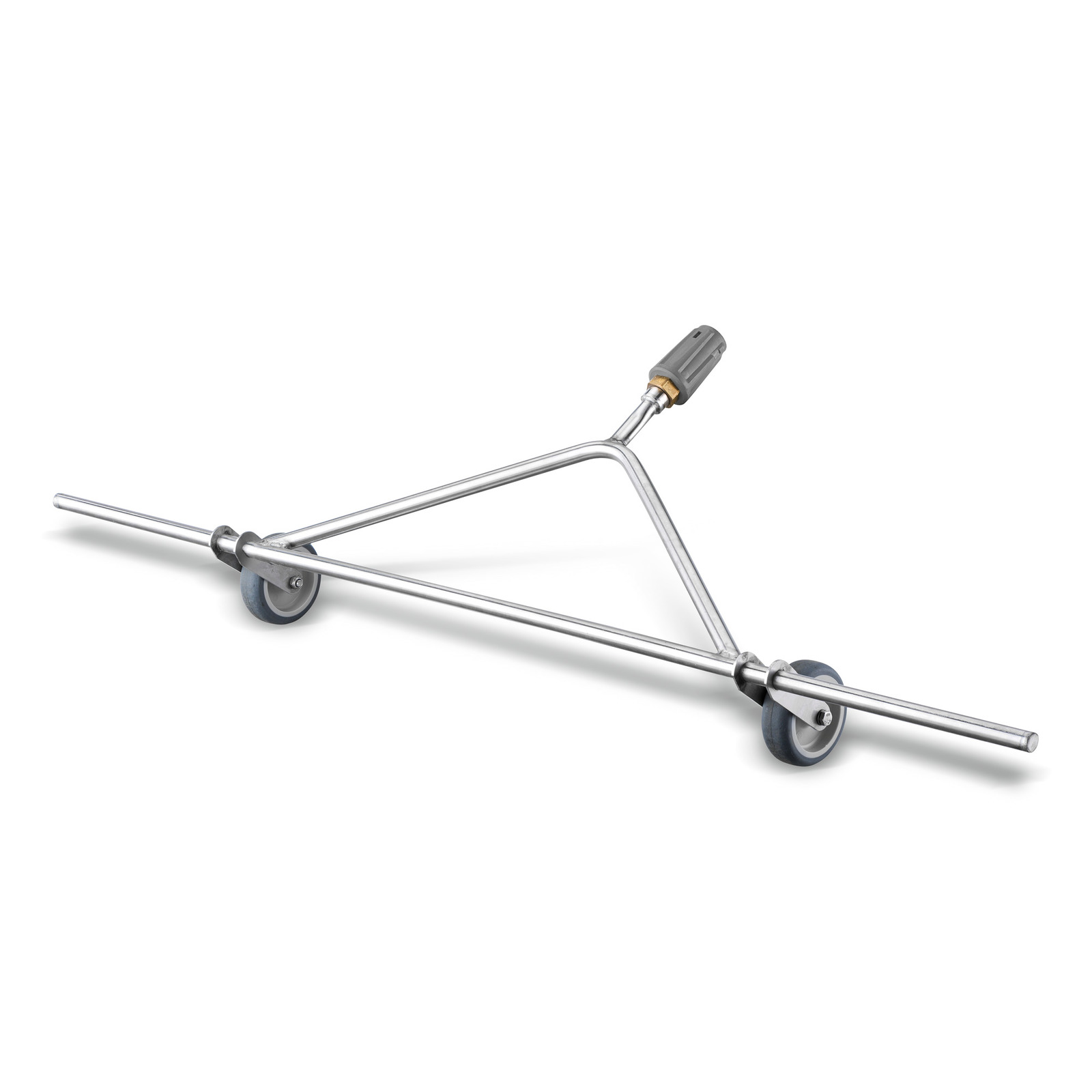 Accesoriu Kärcher cu două roți și mâner pentru curățare, realizat din metal.