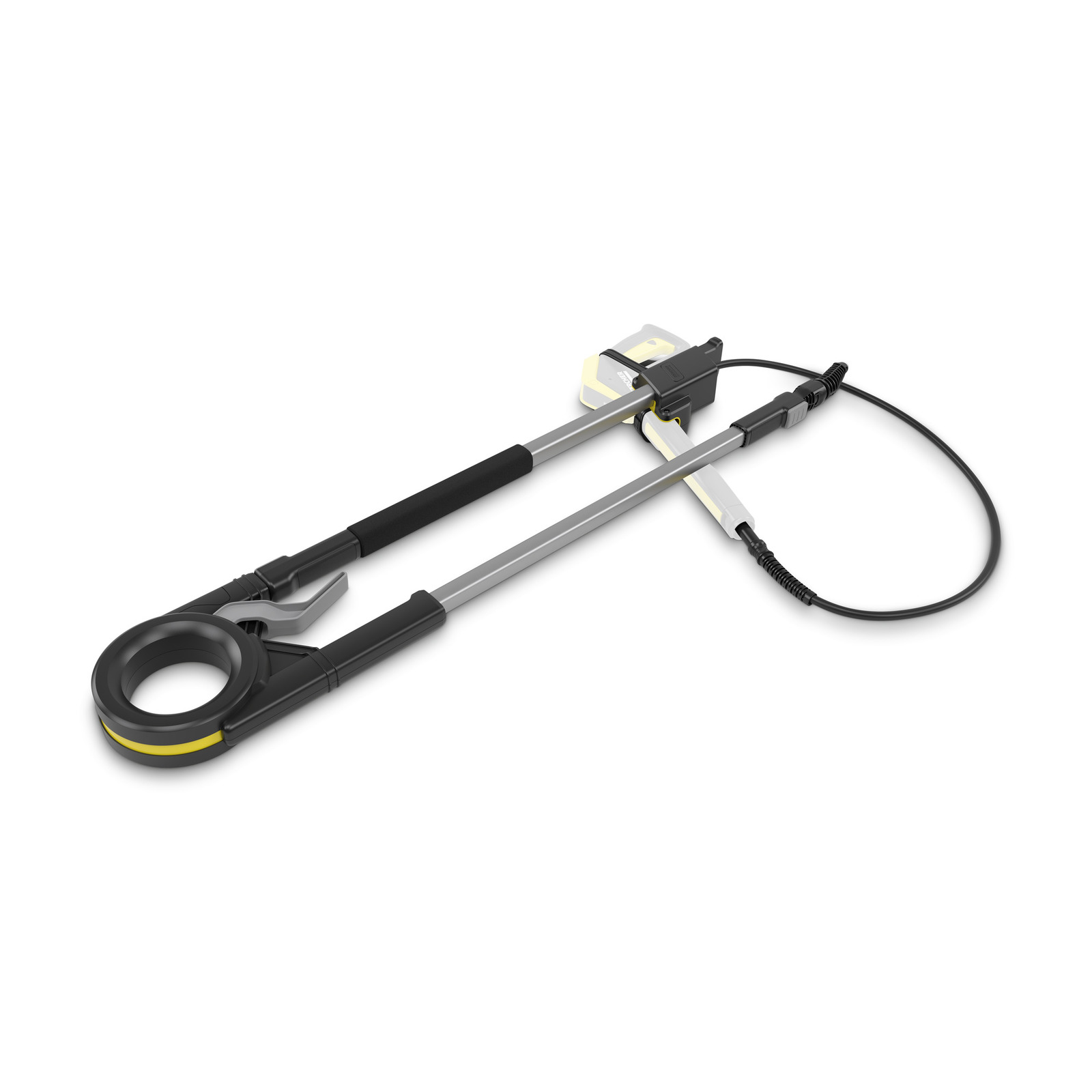 Kärcher telescopic lance with a black handle and cable, designed for extending reach in cleaning tasks.