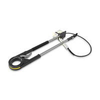 Kärcher telescopic lance with a black handle and cable, designed for extending reach in cleaning tasks.