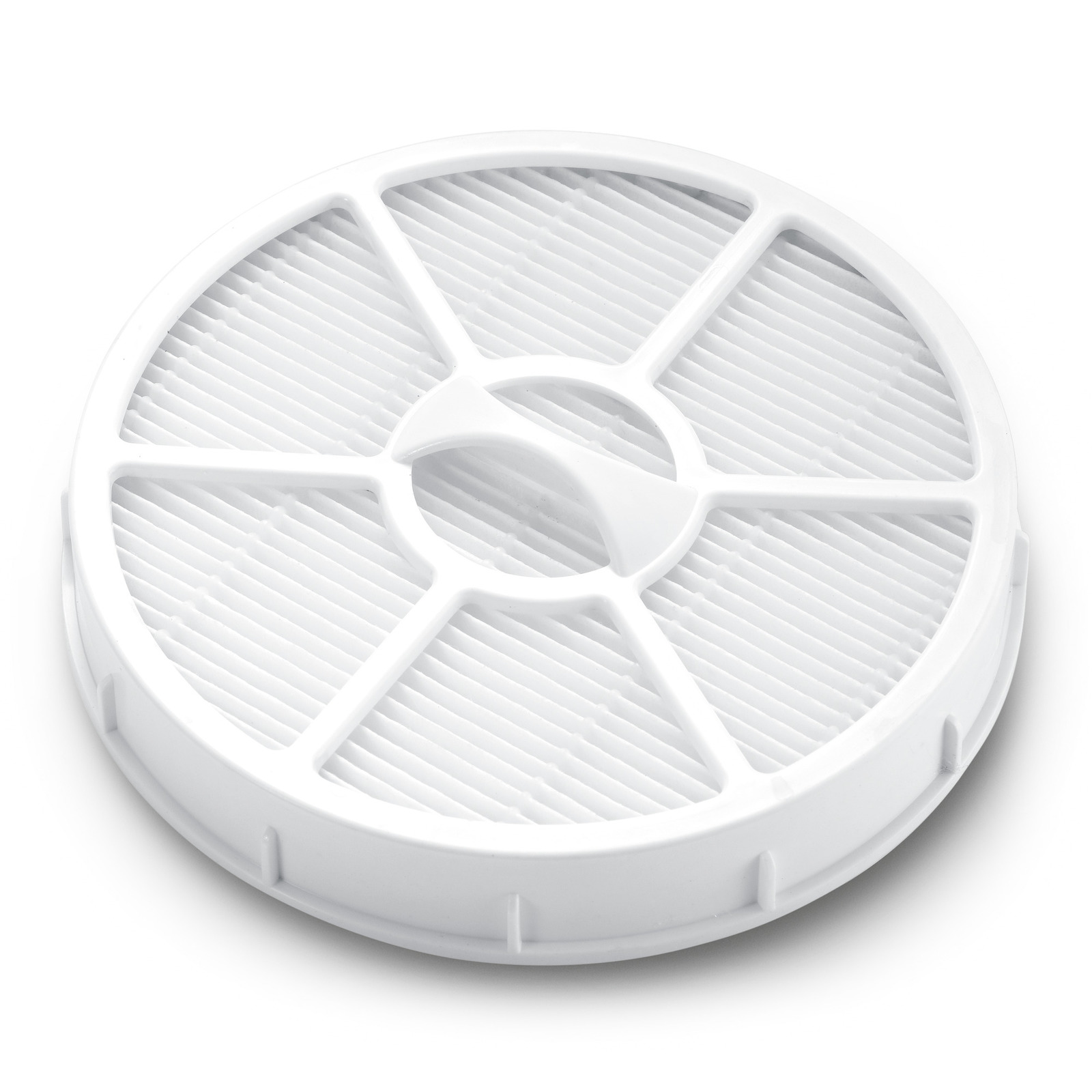 Filtru rotund alb cu grilaj, design radial, pe fundal alb. Filtru rotund alb cu grilaj, design radial, pe fundal alb.