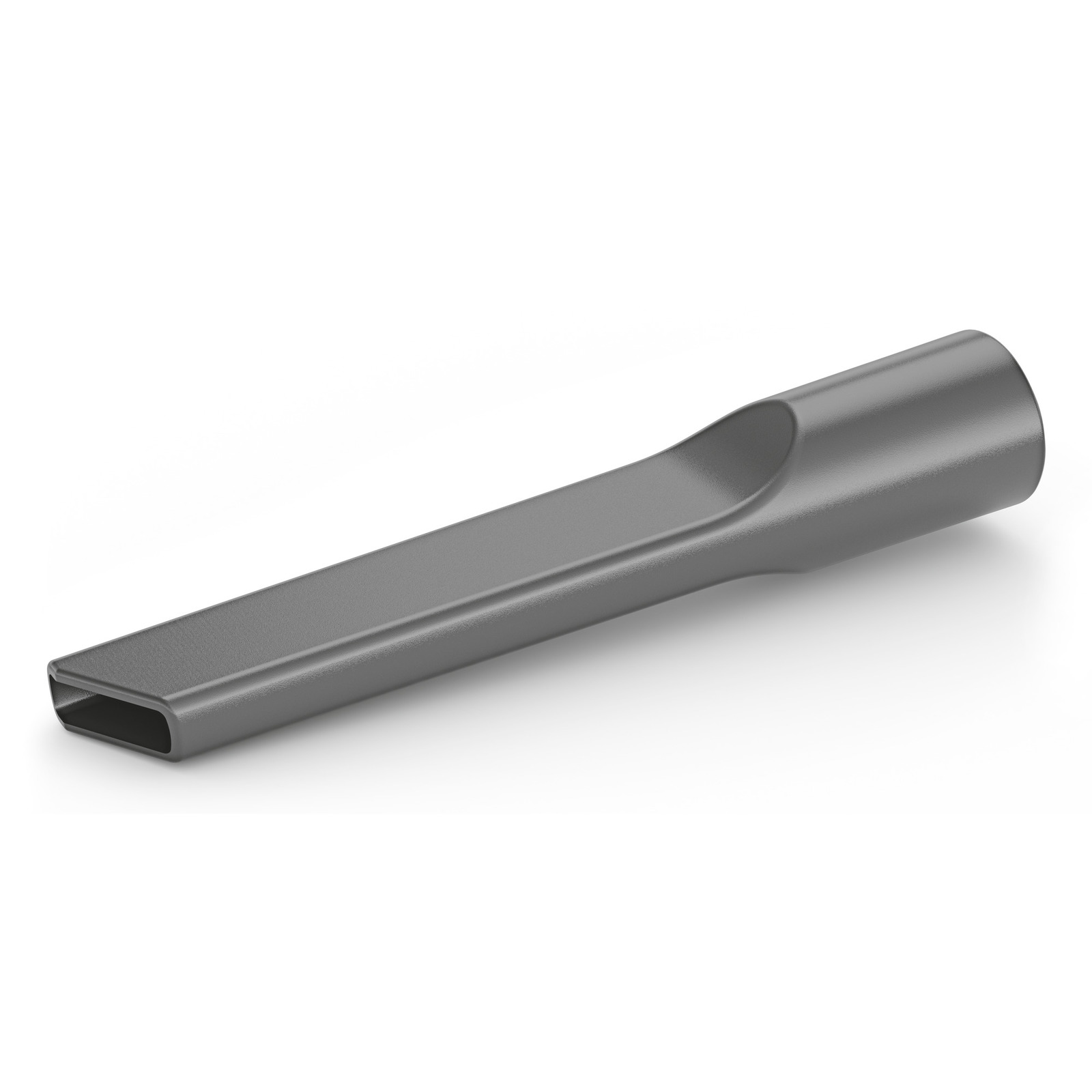 Grey Kärcher vacuum cleaner crevice tool with a narrow, elongated design on a white background.