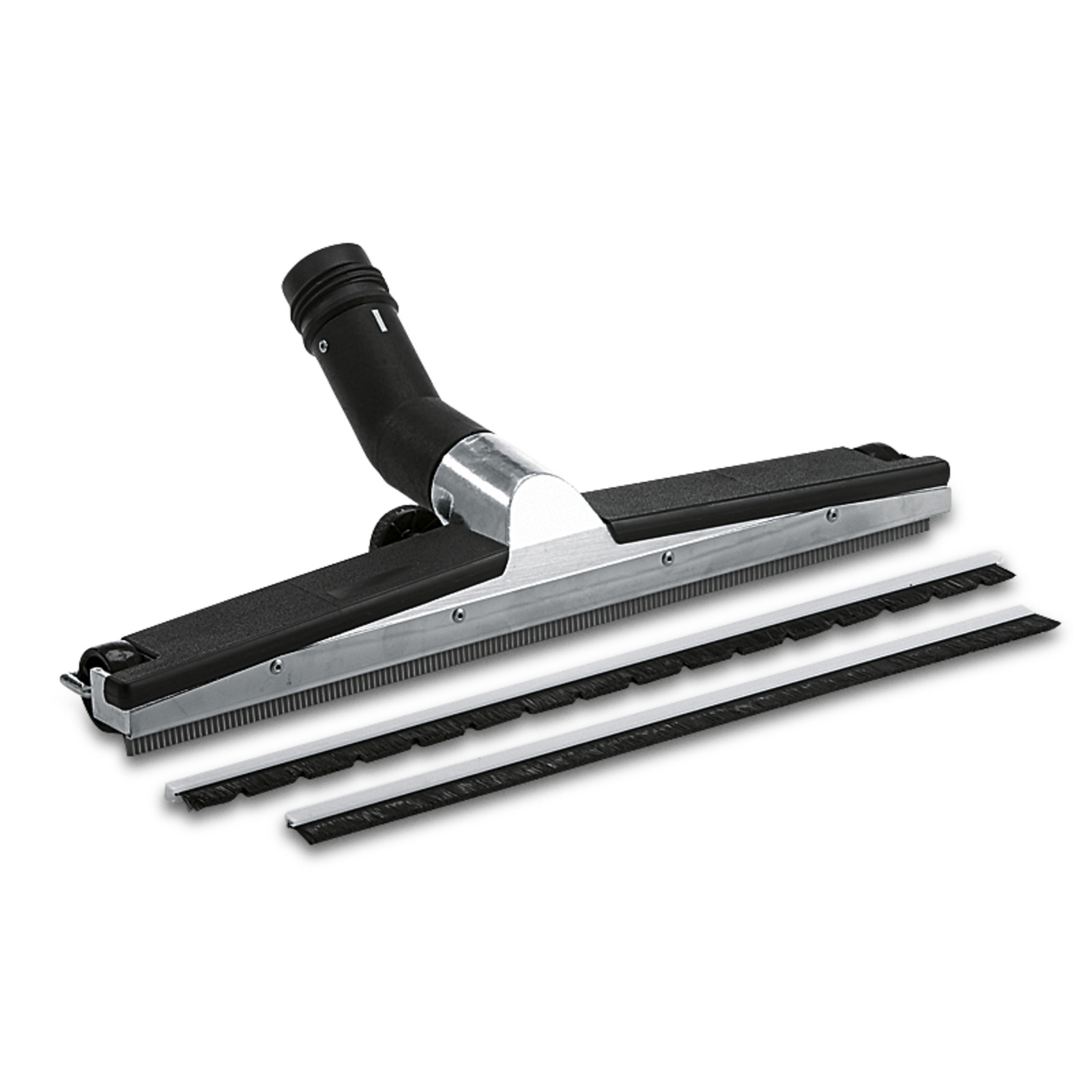 Kärcher vacuum cleaner floor nozzle with two interchangeable brush strips, set against a white background.