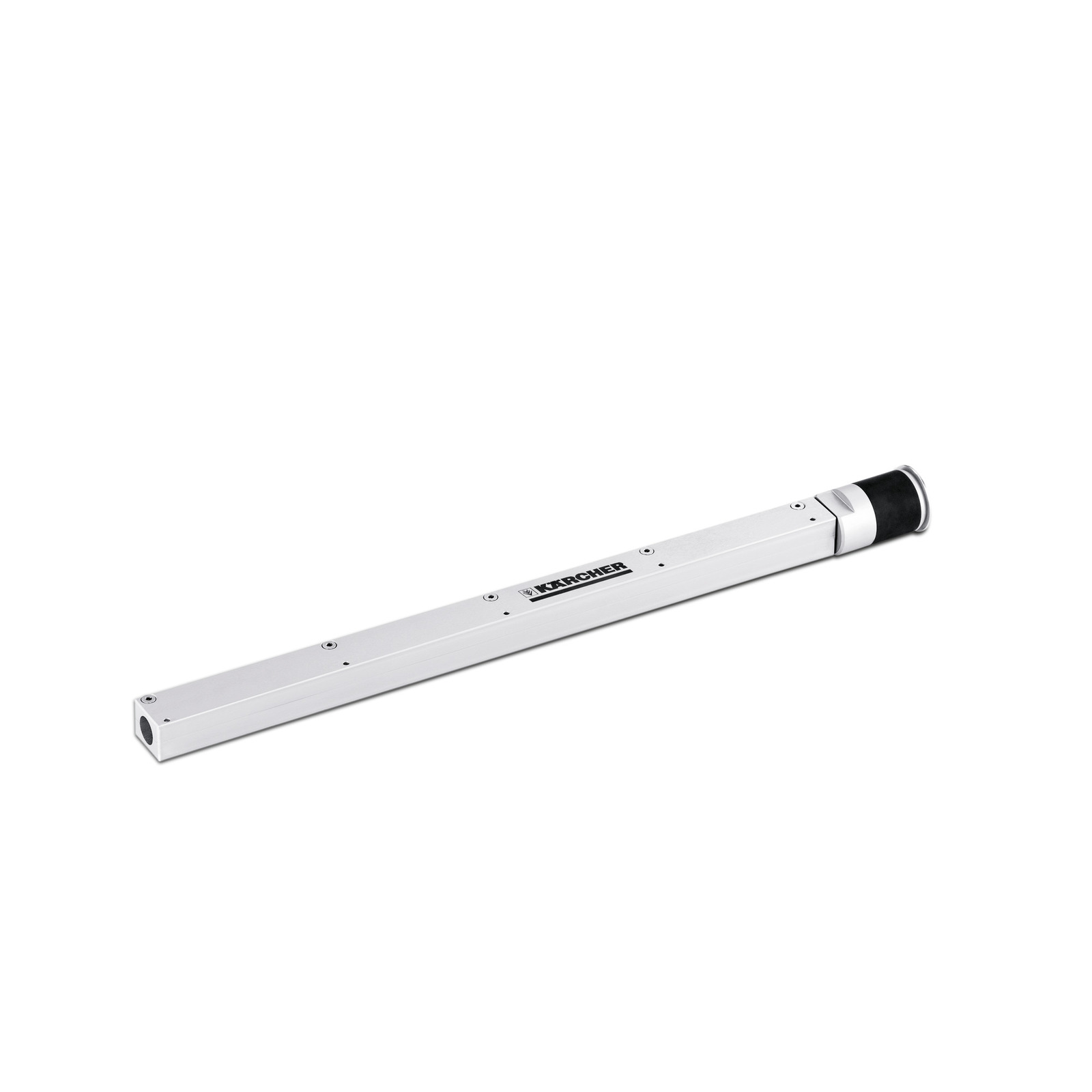 Kärcher telescopic lance, silver with black end cap, featuring the Kärcher logo on a white background.