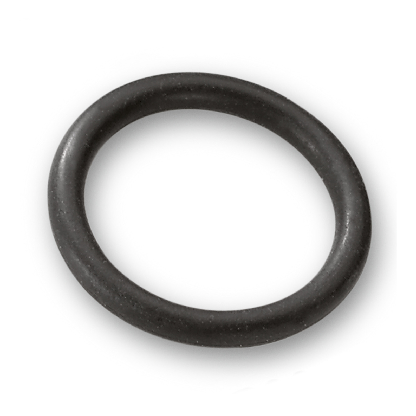 Black rubber O-ring against a white background. Black rubber O-ring against a white background.
