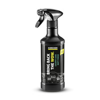 Kärcher cockpit care spray bottle with black and yellow label, featuring a car dashboard image.