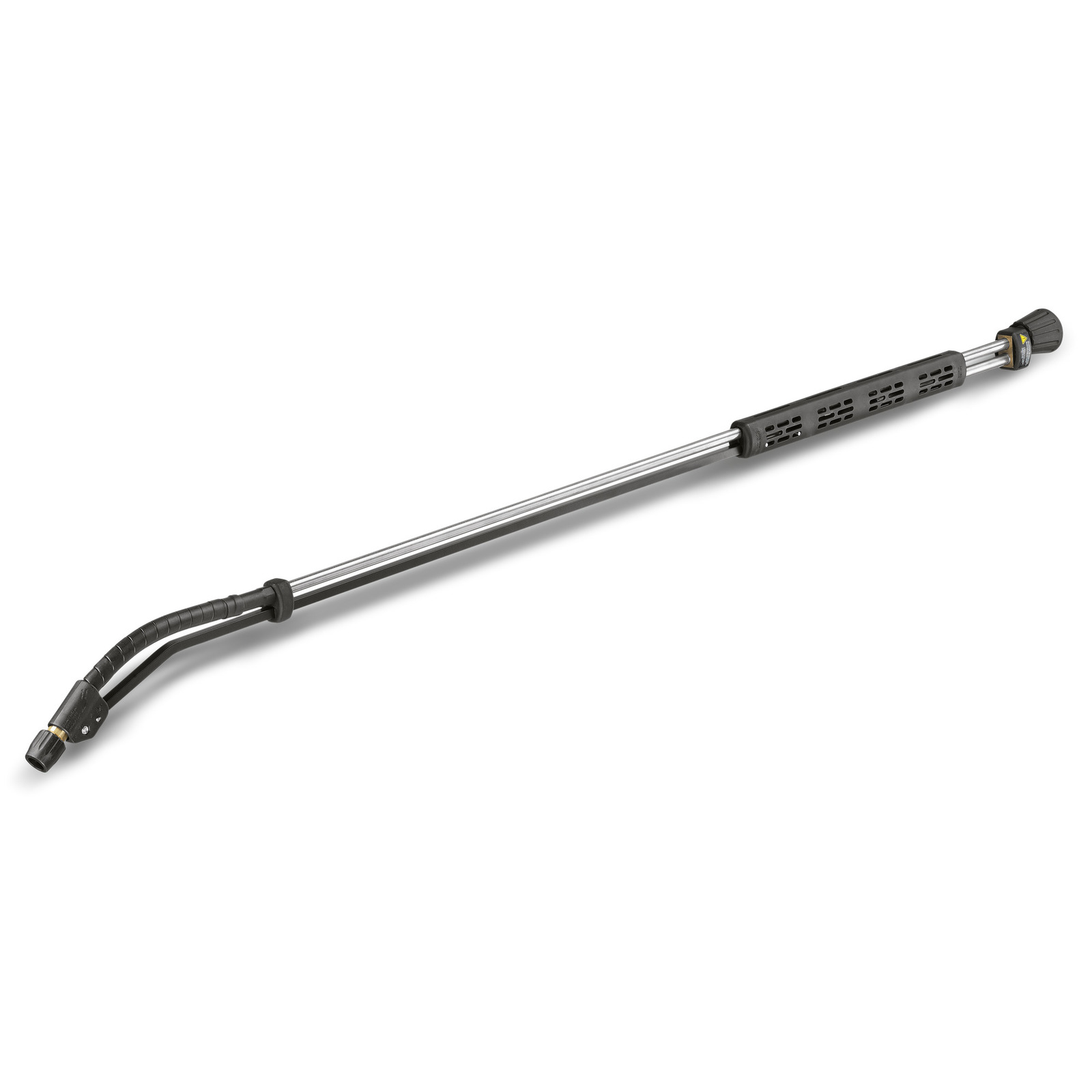 Kärcher telescopic spray lance with a curved nozzle and ergonomic grip, set against a plain white background.