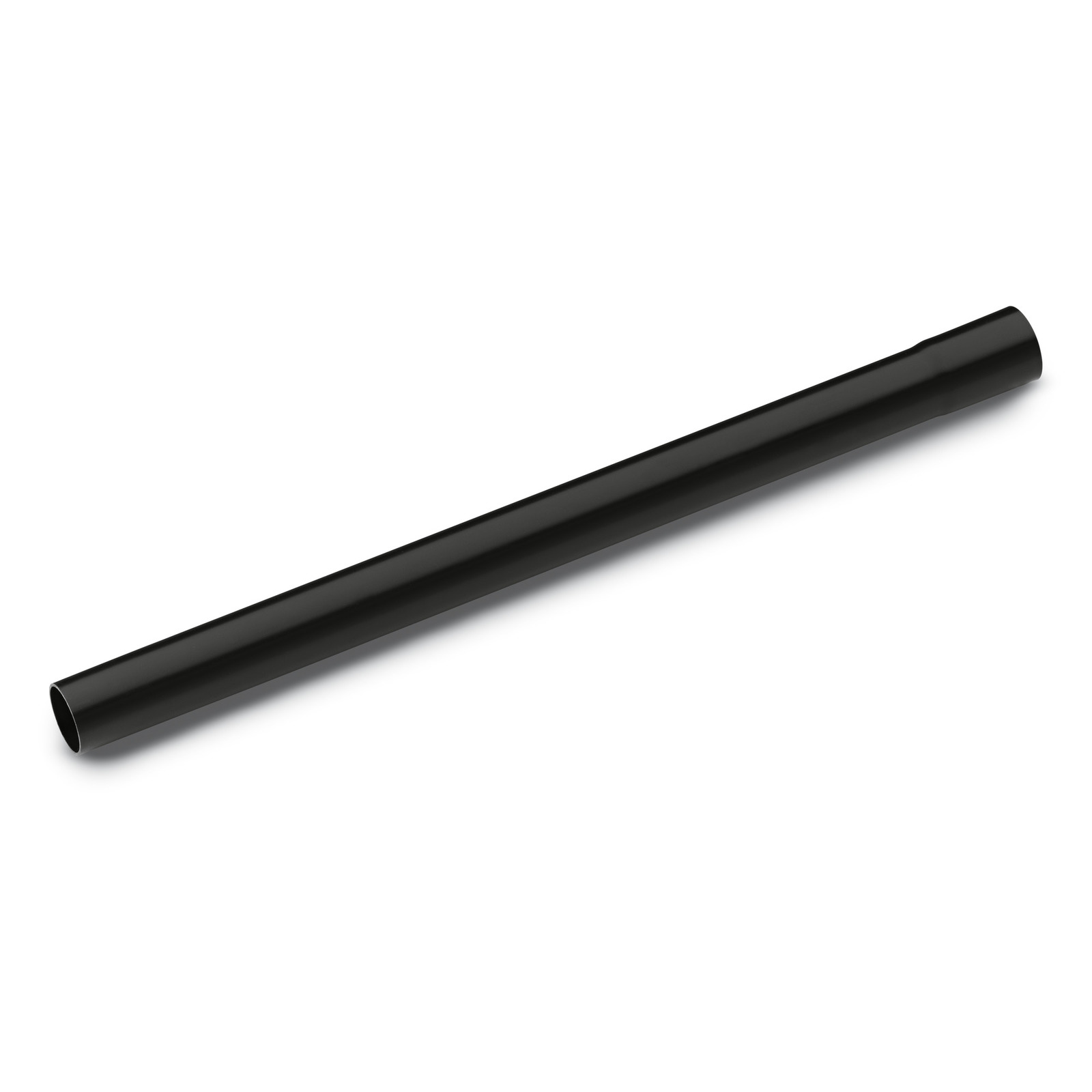 Black cylindrical extension tube, slightly tapered at one end, set against a white background.