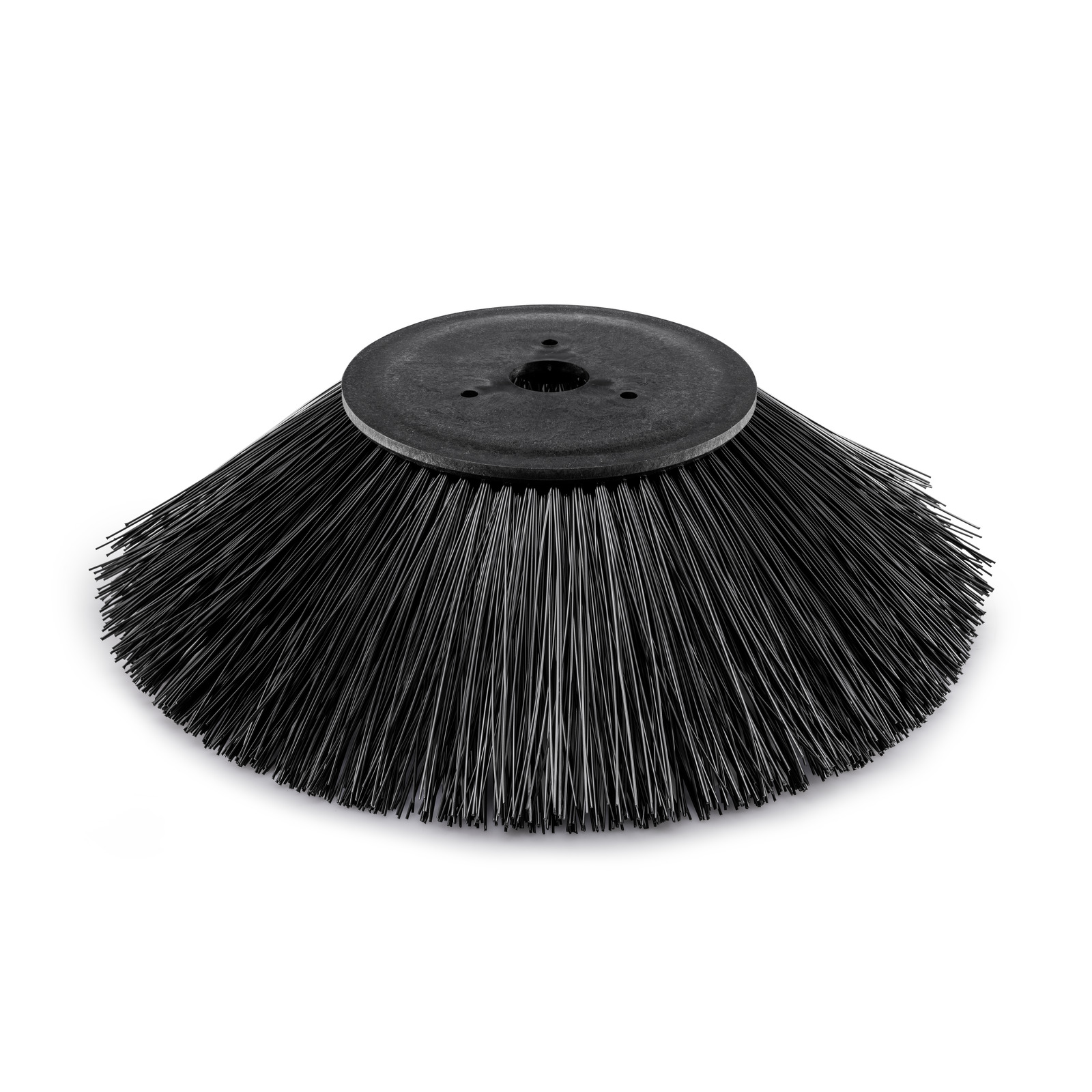 A Kärcher sweeping brush accessory with black bristles and a central black hub, presented on a white background.