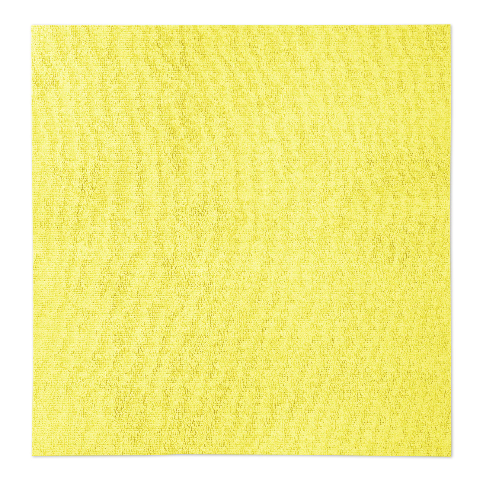 Bright yellow microfibre cloth with a textured surface, shown flat against a white background.