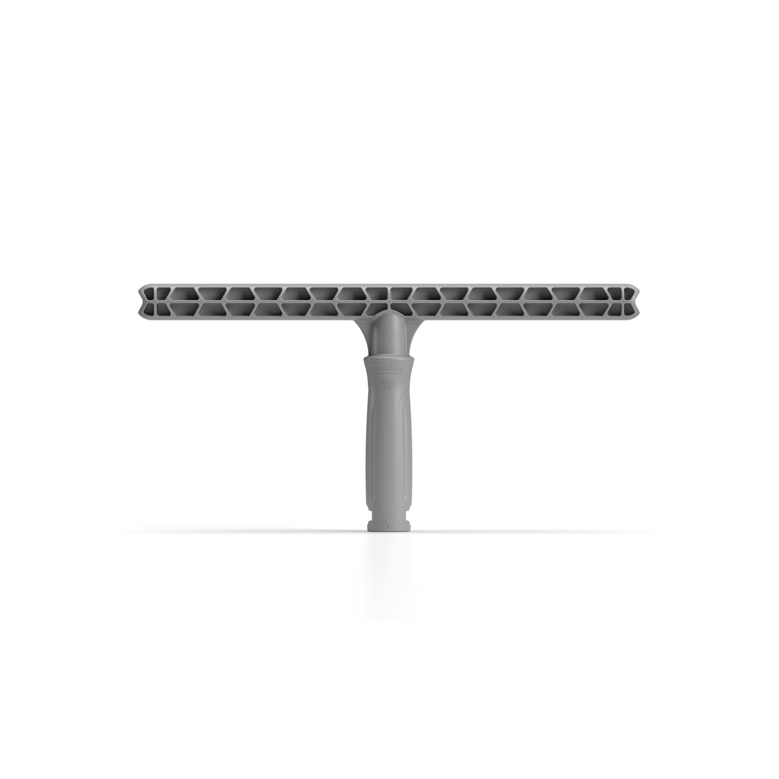 Grey Kärcher window vac head with honeycomb design, isolated on a white background. Grey Kärcher window vac head with honeycomb design, isolated on a white background.