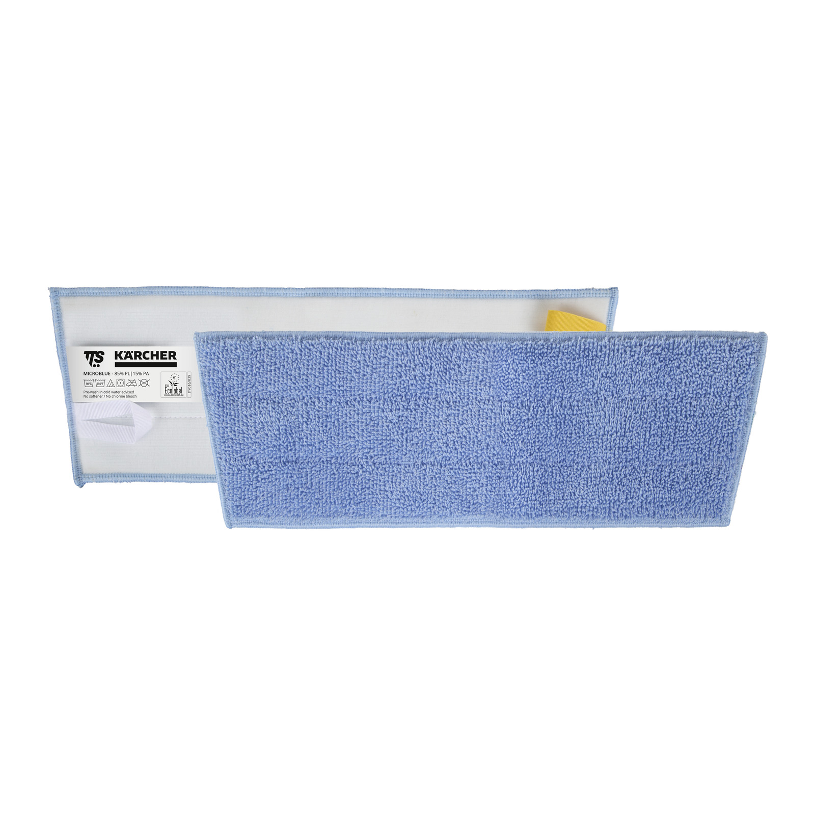 Kärcher Premium MF Mopp Verzwirnt blau Klettsystem EU Ecolabel 30 cm