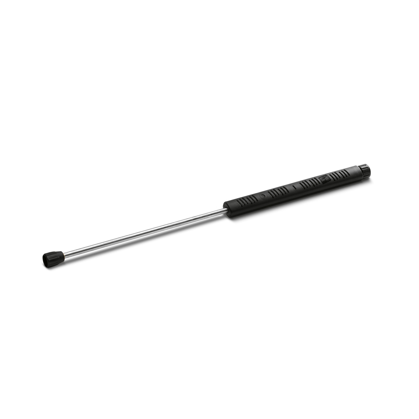 Kärcher extension lance with black handle and silver nozzle, isolated on a white background.